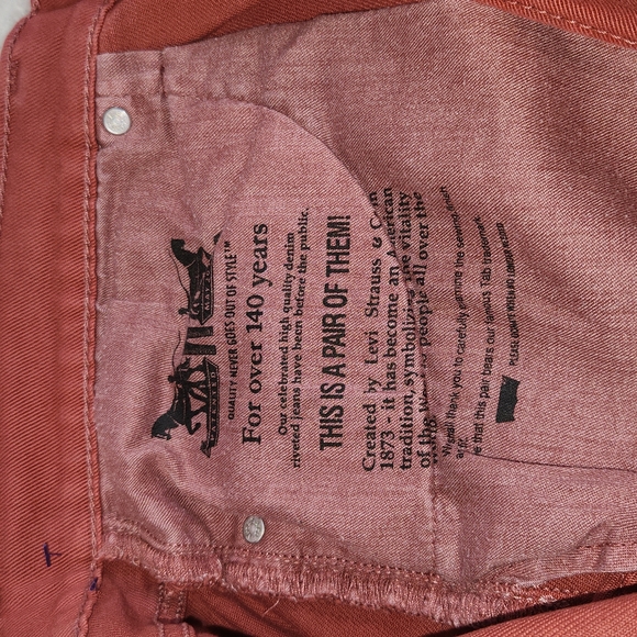LEVIS 514  MENS JEANS SIZE W38 L30 BURNT ORANGE COLOR - Picture 8 of 12